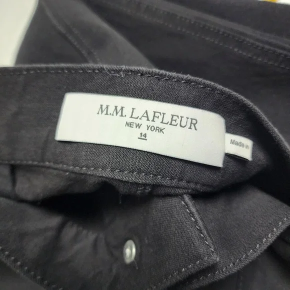MM LaFleur Womens The Bari Barrel-Leg Jean Size 14 Black Eco Better Than Denim - Picture 6 of 13